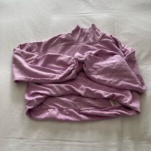 Pilcro Lilac Mock Neck Sweatshirt